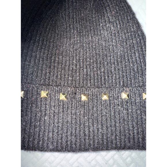 INC INTERNATIONAL CONCEPTS BEANIE AND GLOVES BLACK STUDED POM POM main image 10